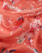 floral scarf, lightweight scarf, summer scarf, pretty scarf, cottage core scarf, delicate scarf, gold accents scarf